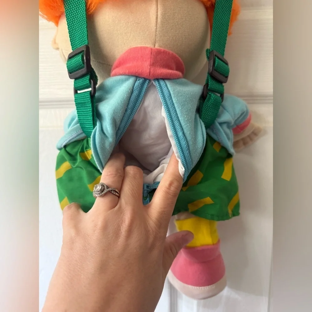 Rugrats Chuckie Plush Toy Doll Backpack 1998 Nickelodeon Viacom